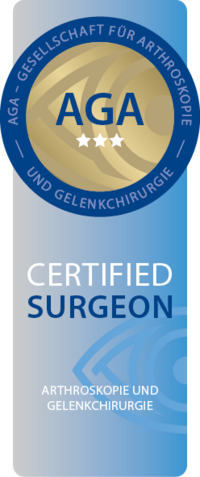 AGA Siegel Certified Surgeon, blau